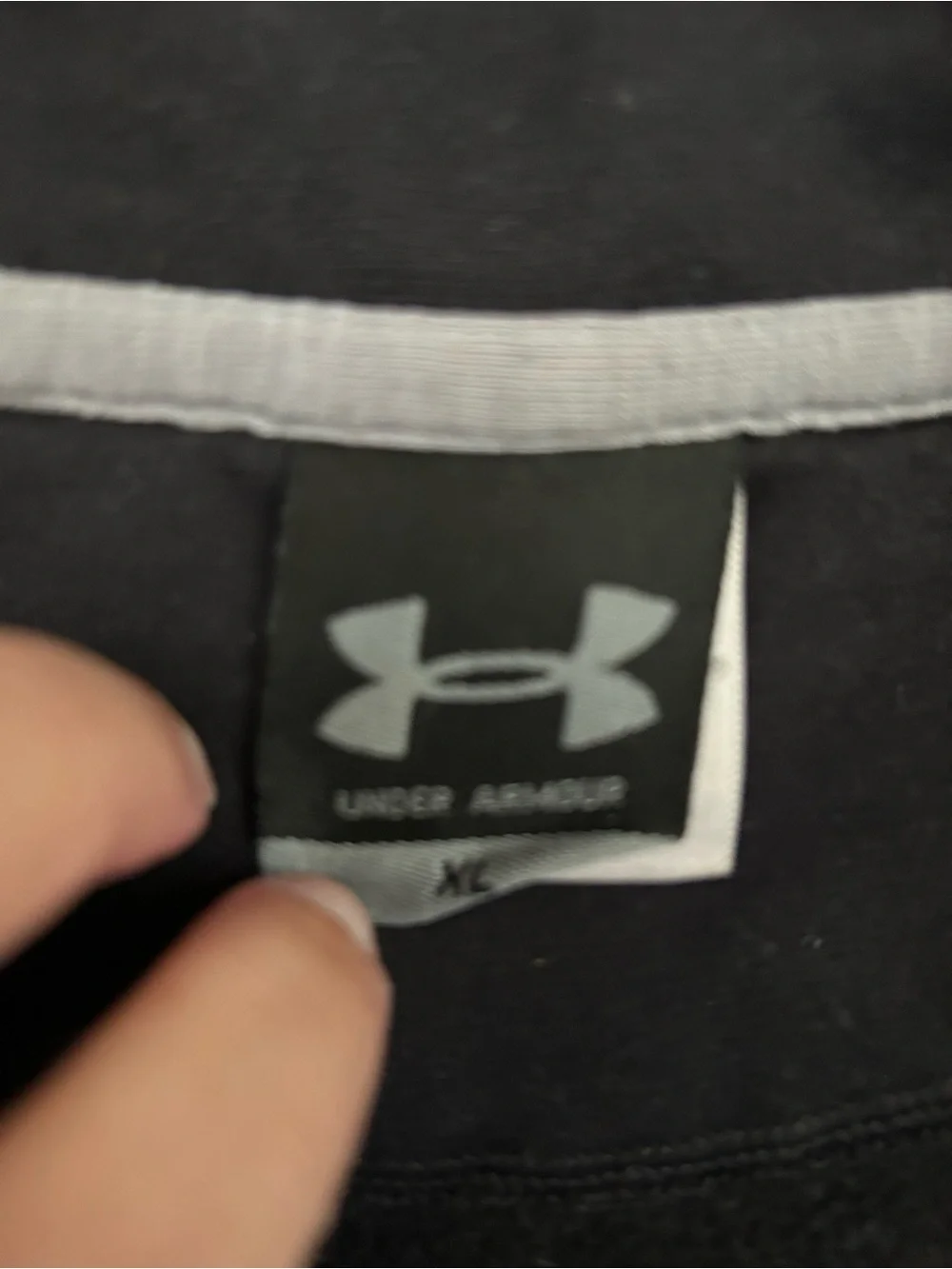 Under Armour Black Pullover with White Logo Tag